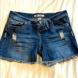 Wet Seal Distressed Denim Shorts